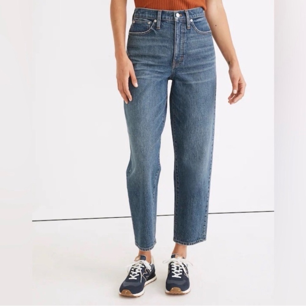 Madewell Blue High-Rise Cropped Straight Jeans